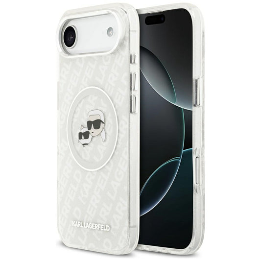 MagSafe-skal för Apple iPhone 17 Air, Karl Lagerfeld, IML Glitter Karl & Choupette's Heads, Grå