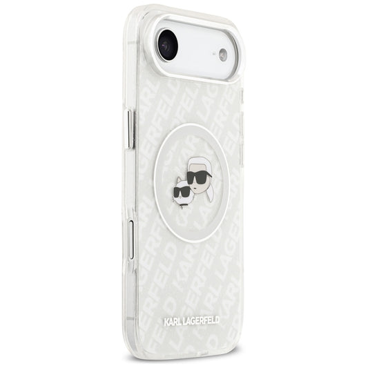 MagSafe-skal för Apple iPhone 17 Air, Karl Lagerfeld, IML Glitter Karl & Choupette's Heads, Grå