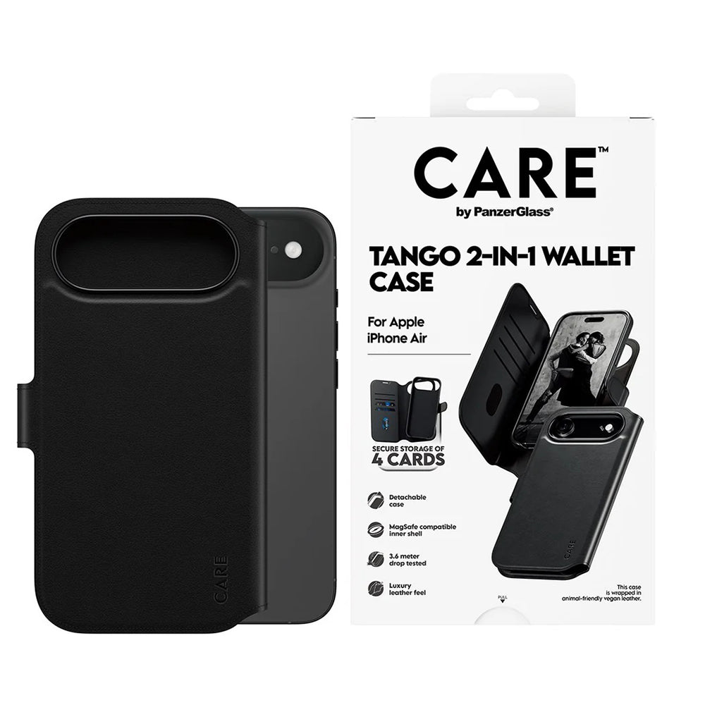 MagSafe-skal för Apple iPhone 17 Air, PanzerGlass, Care Feature Tango Two-in-One, Svart