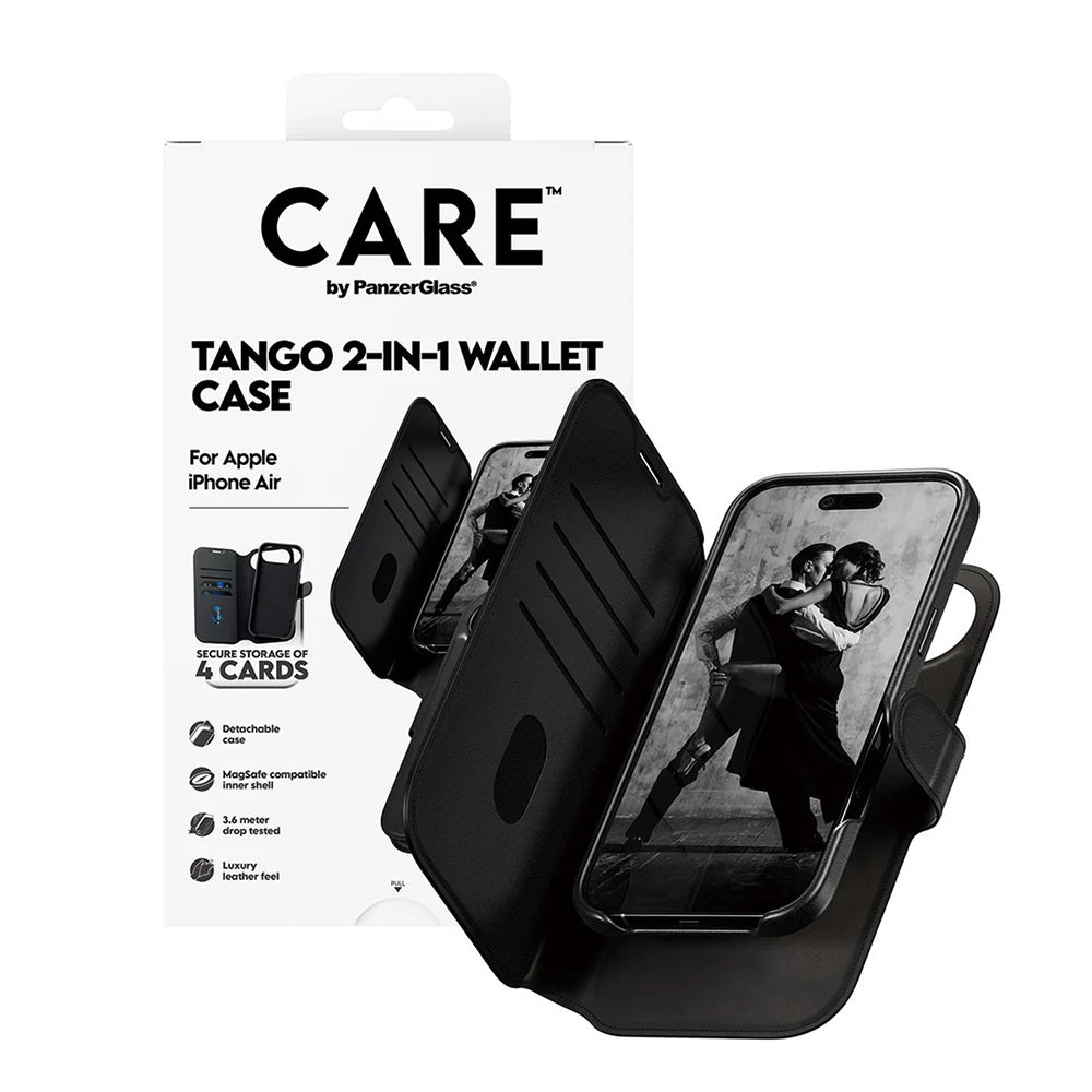 MagSafe-skal för Apple iPhone 17 Air, PanzerGlass, Care Feature Tango Two-in-One, Svart