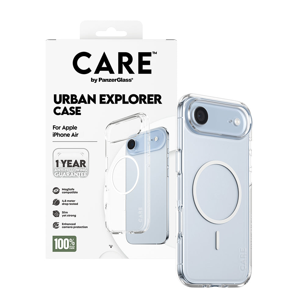 MagSafe-skal för Apple iPhone 17 Air, PanzerGlass, Care Urban Explorer, Transparent Vit