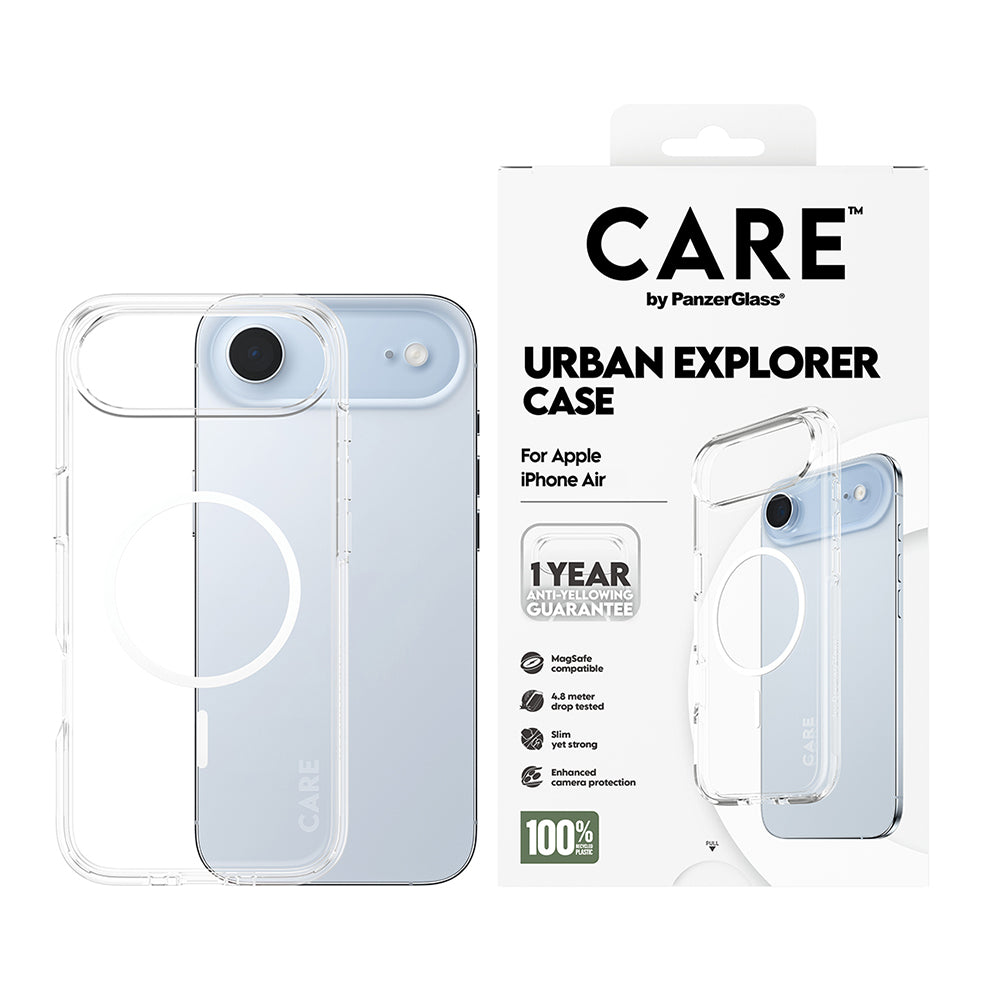 MagSafe-skal för Apple iPhone 17 Air, PanzerGlass, Care Urban Explorer, Transparent Vit