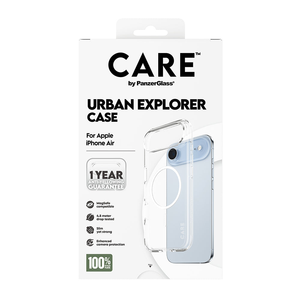 MagSafe-skal för Apple iPhone 17 Air, PanzerGlass, Care Urban Explorer, Transparent Vit