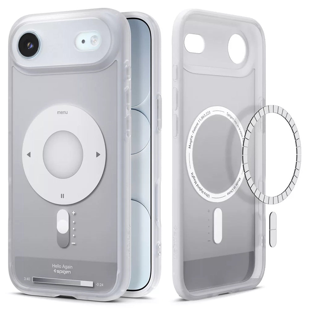 MagSafe-skal för Apple iPhone 17 Air, Spigen, Ultra Hybrid Classic, Silver