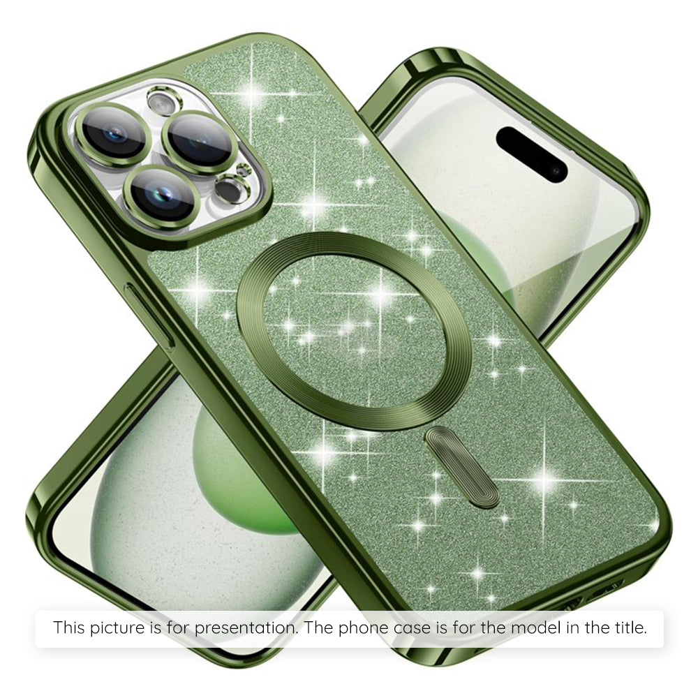 MagSafe-skal för Apple iPhone 17 Air, Techsuit, Luxury Glitter, Mörkgrön