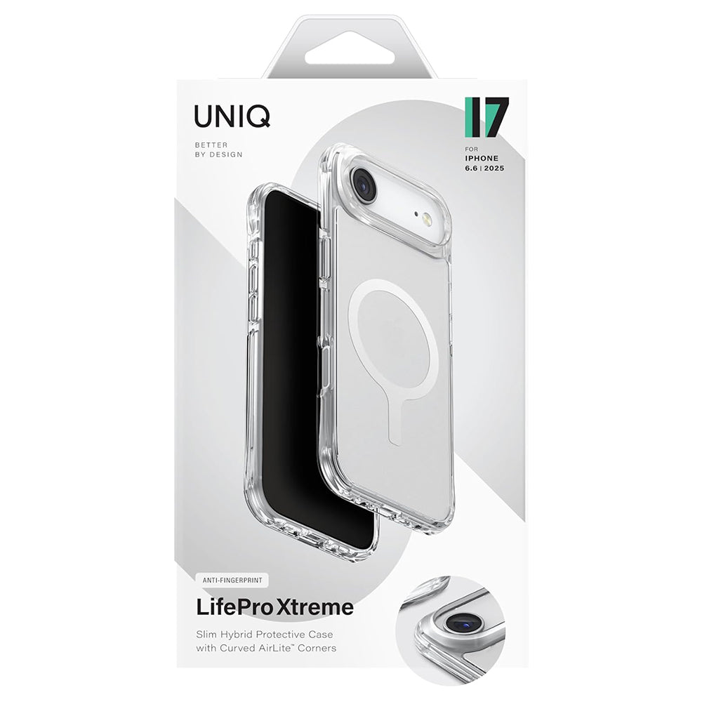 MagSafe Case for Apple iPhone 17 Air, UNIQ, LifePro Xtreme MagClick, Transparent