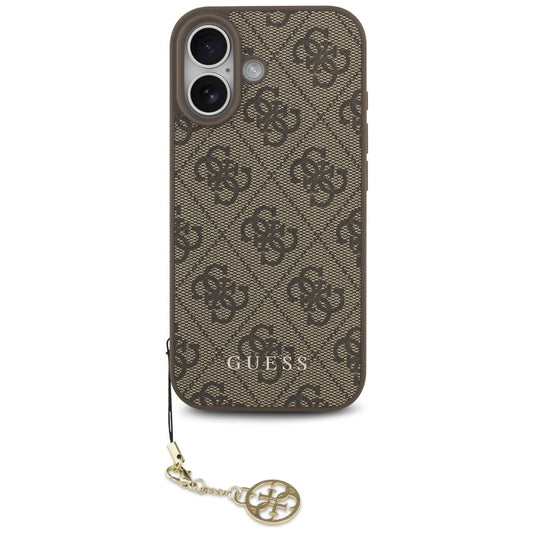MagSafe-fodral för Apple iPhone 17, Guess, 4G Charm Cradle, Brun