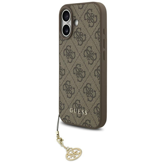 MagSafe-fodral för Apple iPhone 17, Guess, 4G Charm Cradle, Brun