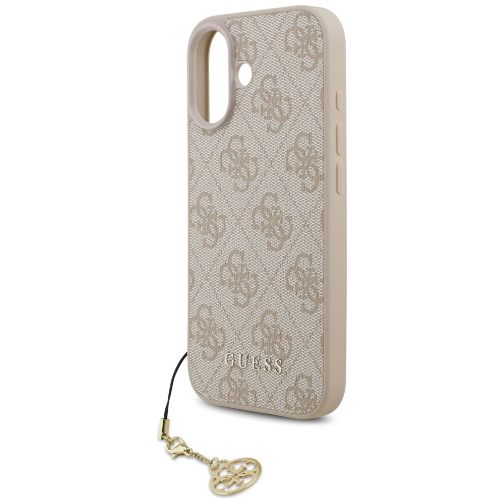 MagSafe-fodral för Apple iPhone 17, Guess, 4G Charm Cradle, Rosa
