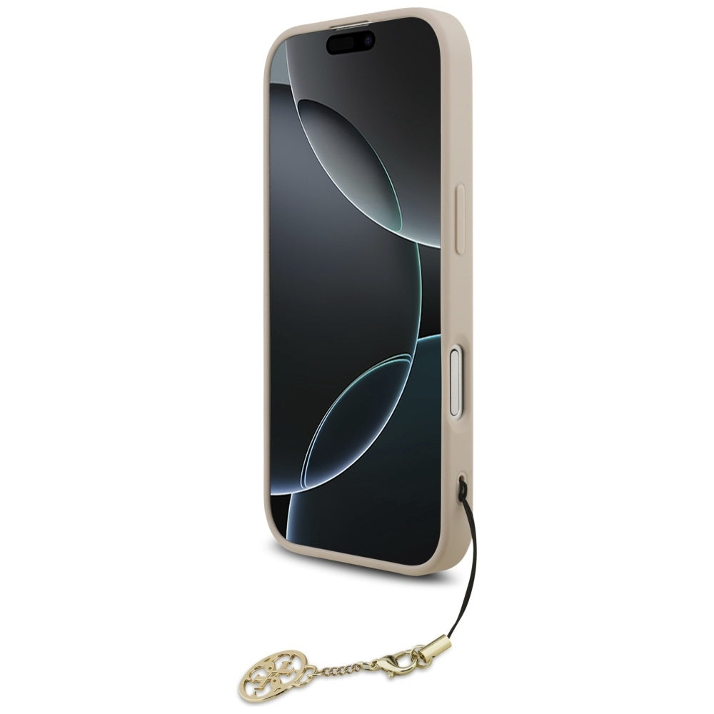 MagSafe-fodral för Apple iPhone 17, Guess, 4G Charm Cradle, Rosa