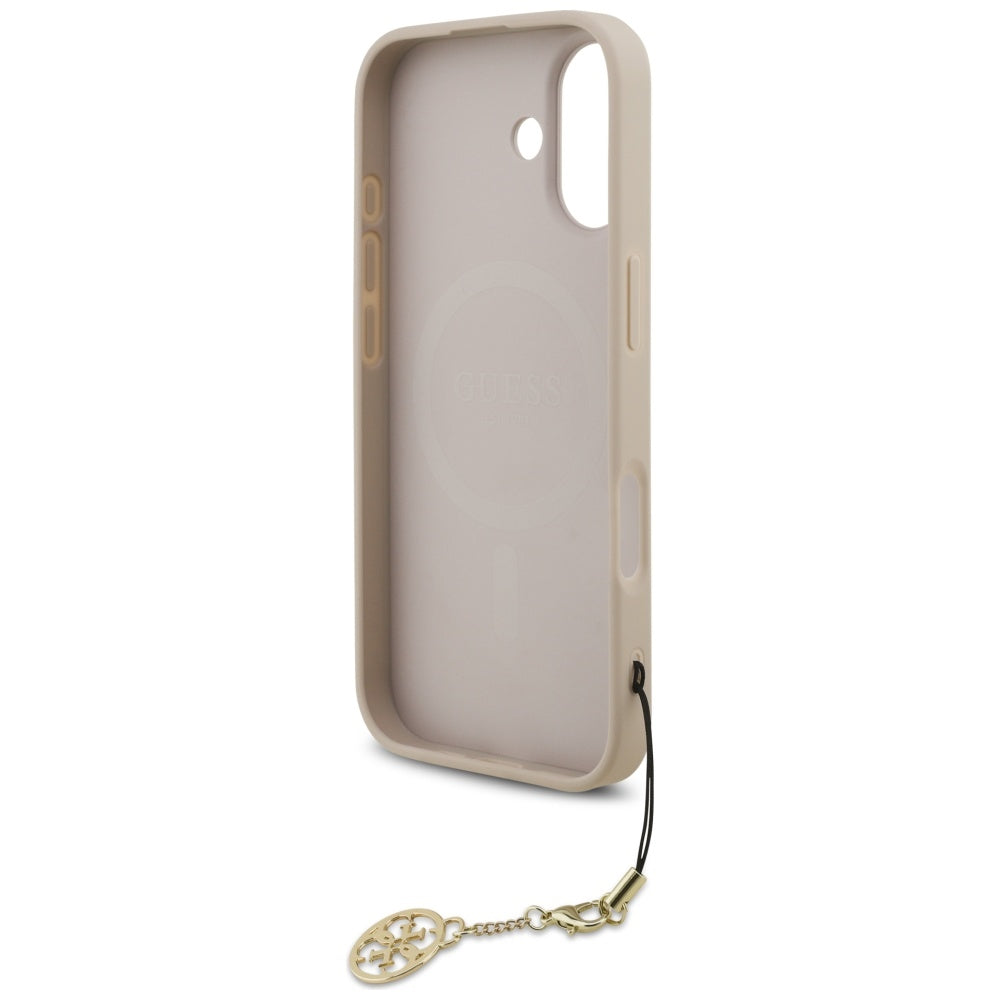 MagSafe-fodral för Apple iPhone 17, Guess, 4G Charm Cradle, Rosa