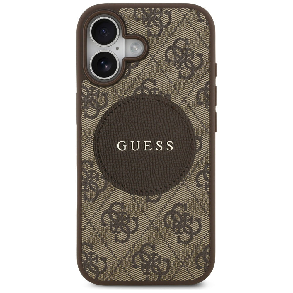MagSafe-skal för Apple iPhone 17, Guess, 4G Circle Classic Logo, Brun