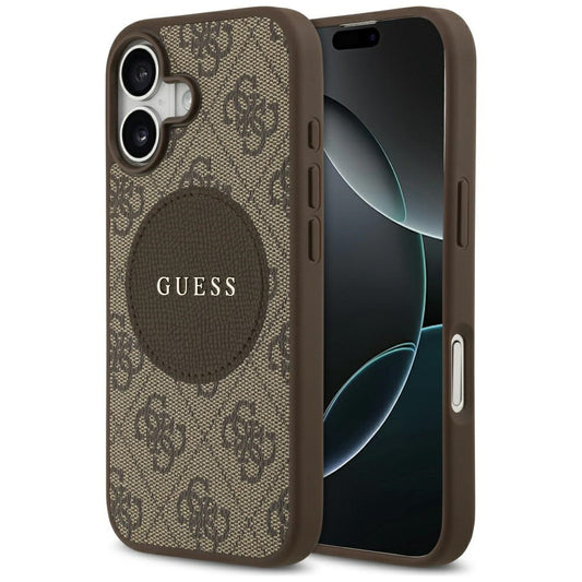 MagSafe-skal för Apple iPhone 17, Guess, 4G Circle Classic Logo, Brun