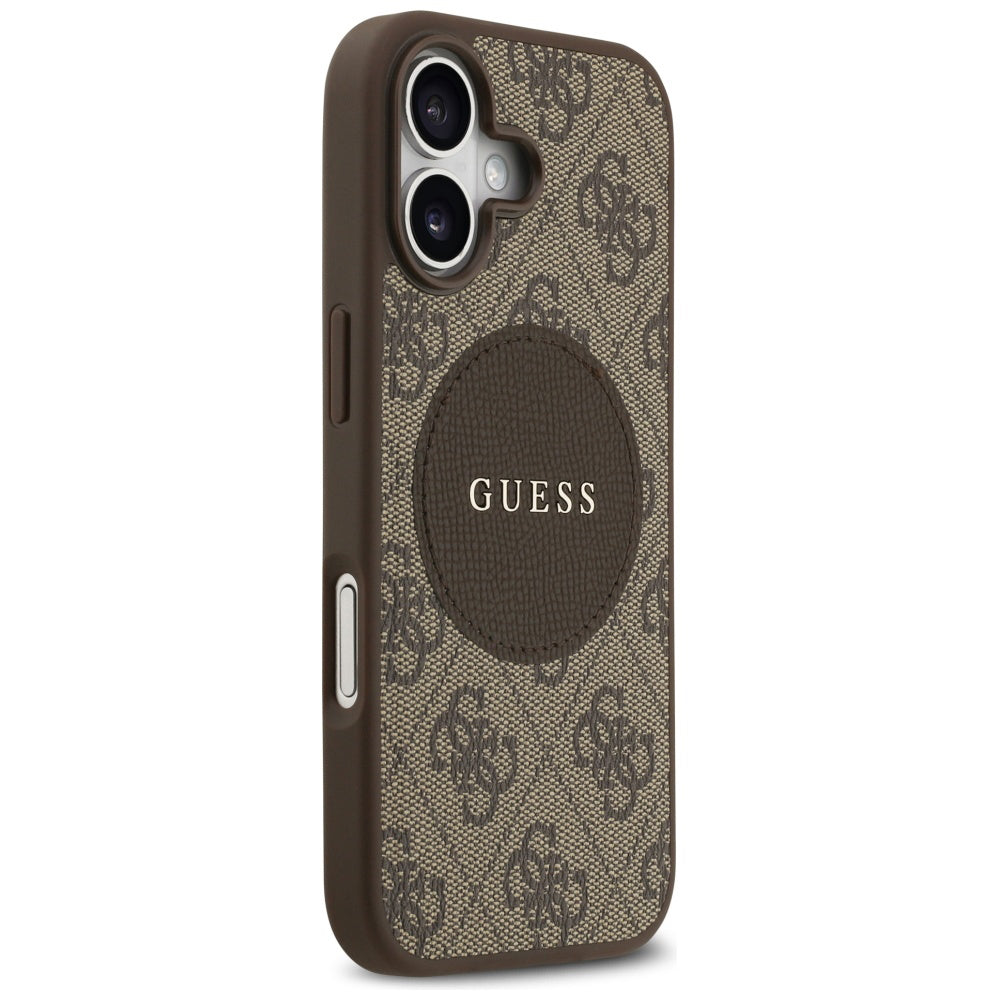 MagSafe-skal för Apple iPhone 17, Guess, 4G Circle Classic Logo, Brun