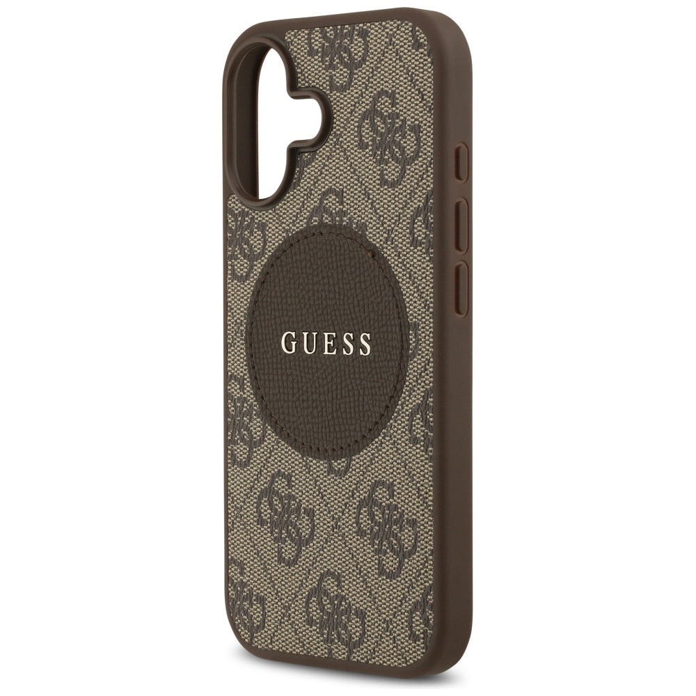 MagSafe-skal för Apple iPhone 17, Guess, 4G Circle Classic Logo, Brun