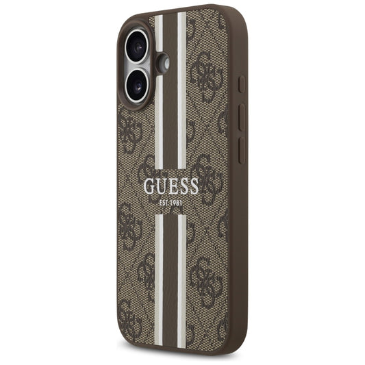 MagSafe-skal för Apple iPhone 17, Guess, 4G Printed Stripes, Brun