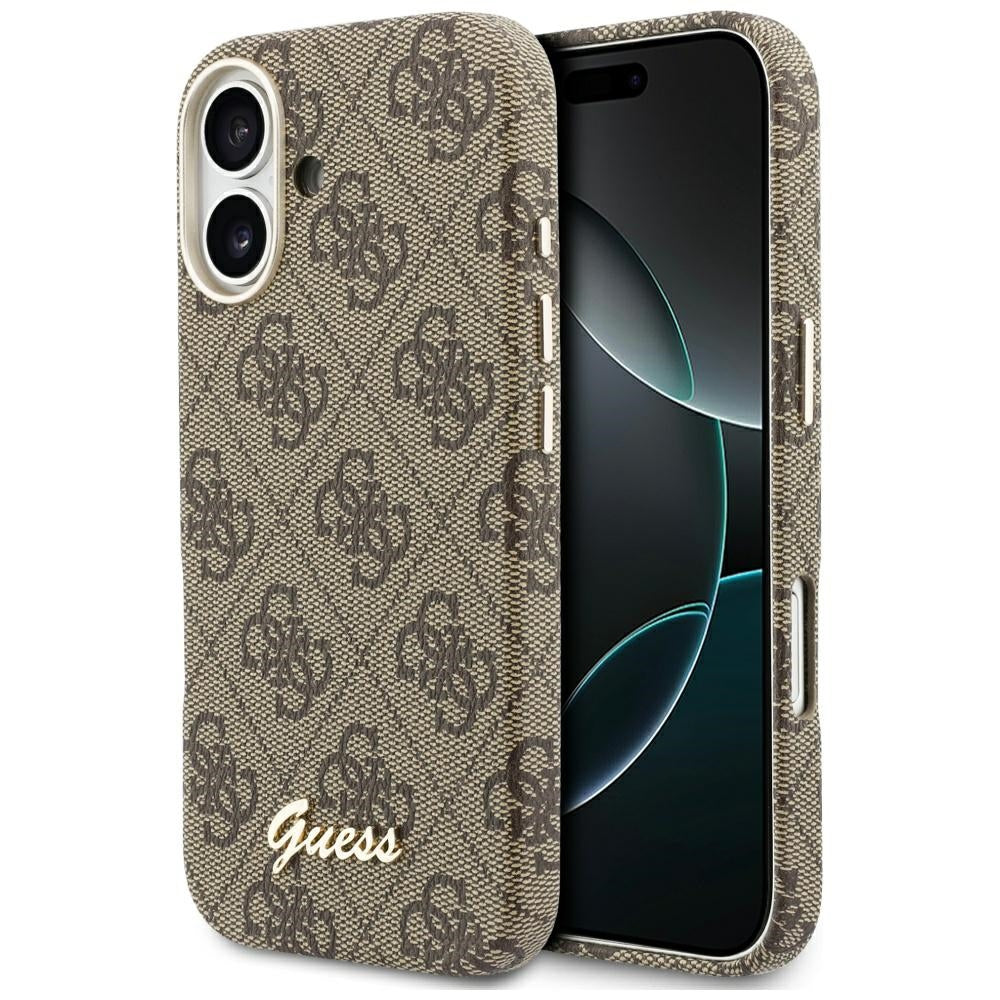 MagSafe-skal för Apple iPhone 17, Guess, 4G Script Logo, Brun