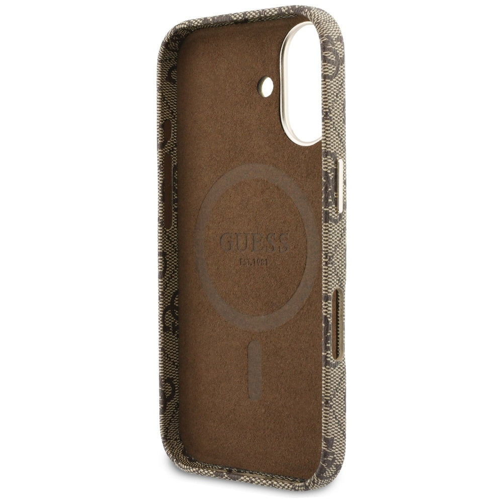 MagSafe-skal för Apple iPhone 17, Guess, 4G Script Logo, Brun