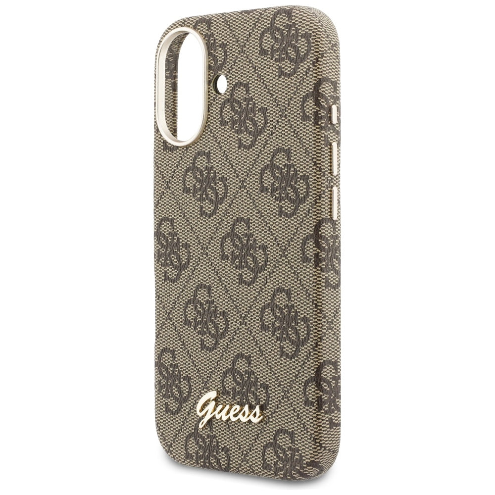 MagSafe-skal för Apple iPhone 17, Guess, 4G Script Logo, Brun