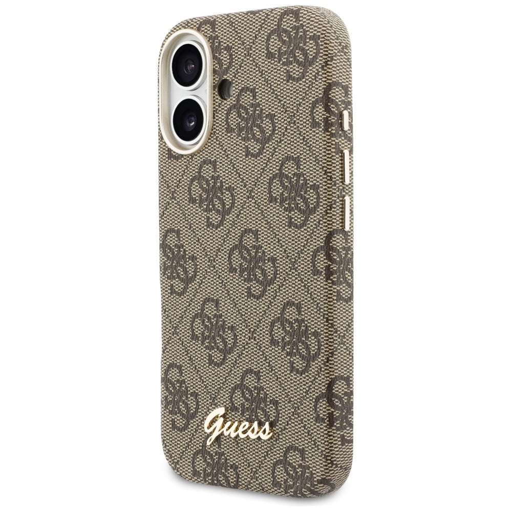 MagSafe-skal för Apple iPhone 17, Guess, 4G Script Logo, Brun