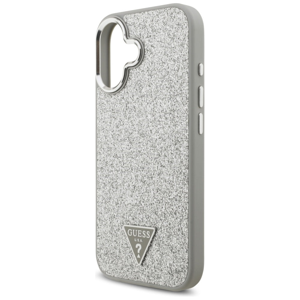 MagSafe-skal för Apple iPhone 17, Guess, Glitter Triangle Logo, Silver
