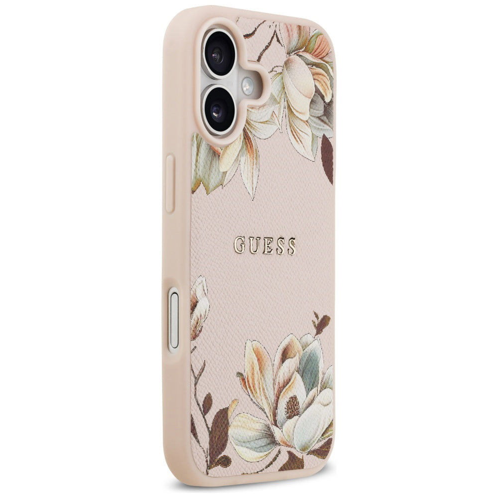 MagSafe-skal för Apple iPhone 17, Guess, Grained Flowers, Rosa