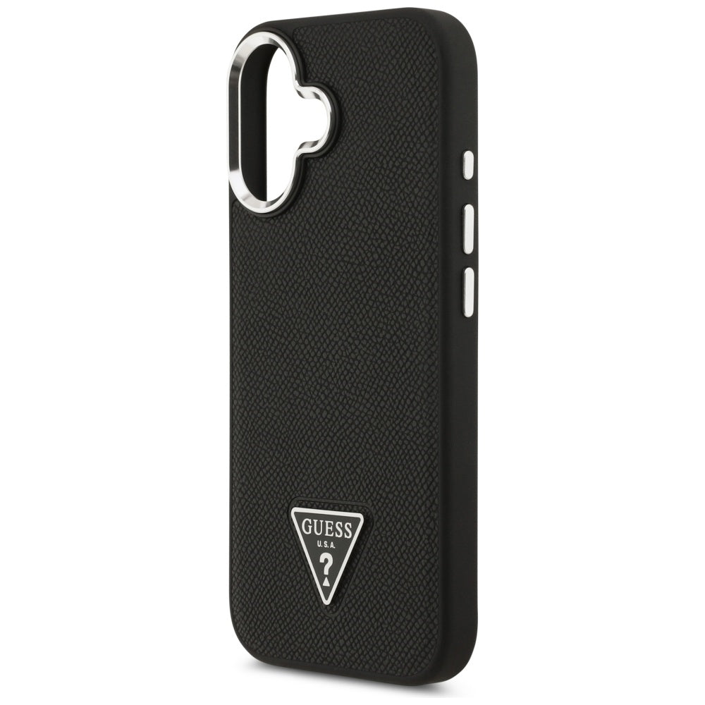 MagSafe-skal för Apple iPhone 17, Guess, Grained Triangle Logo, Svart