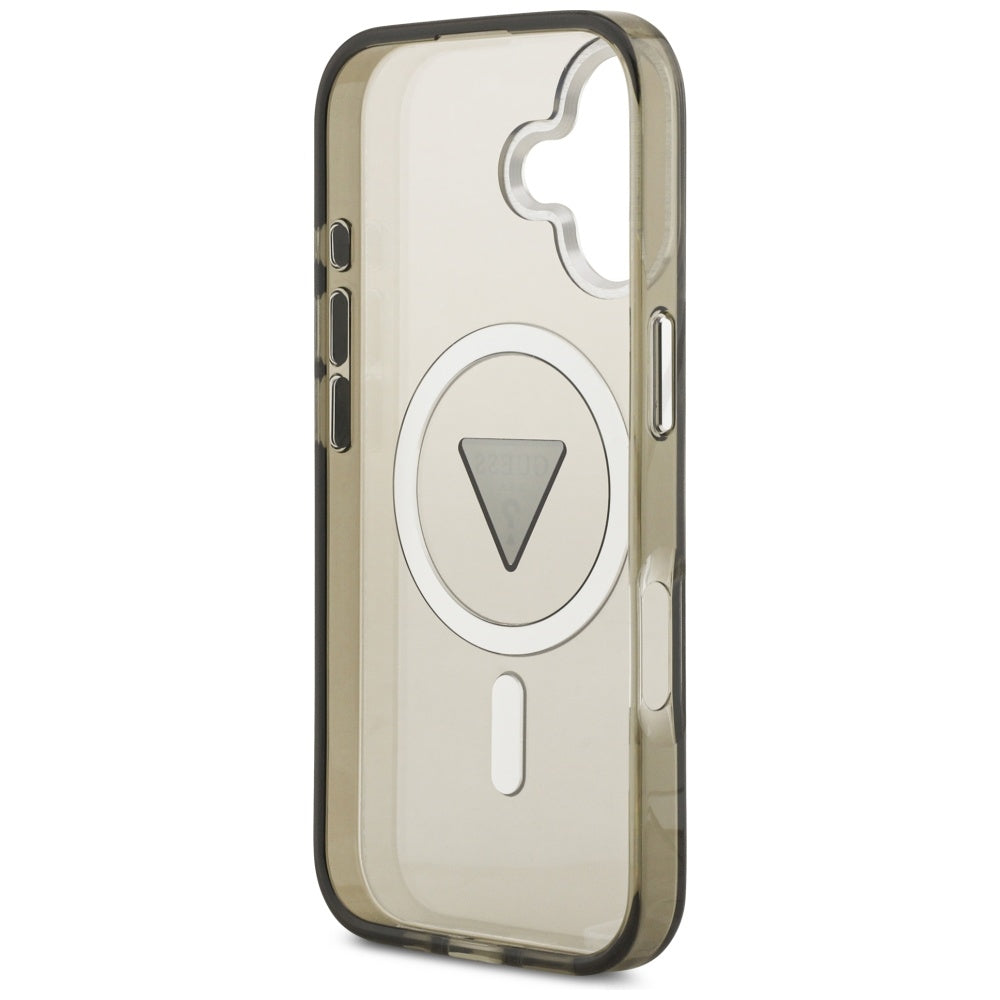 MagSafe-skal för Apple iPhone 17, Guess, IML Gradient Triangle Logo, Silver Khaki
