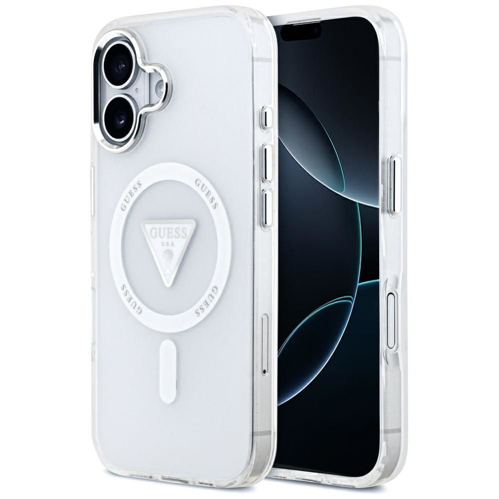 MagSafe-skal för Apple iPhone 17, Guess, IML Gradient Triangle Logo, Transparent