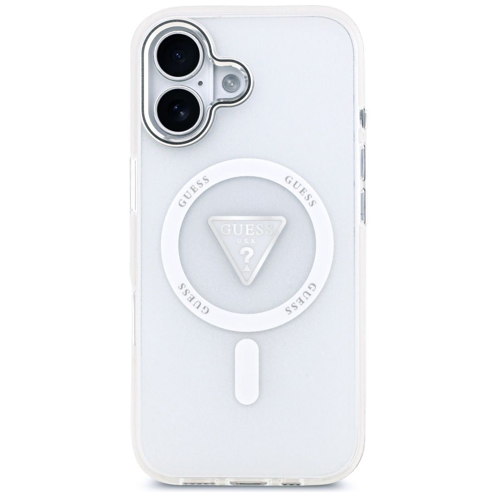 MagSafe-skal för Apple iPhone 17, Guess, IML Gradient Triangle Logo, Transparent