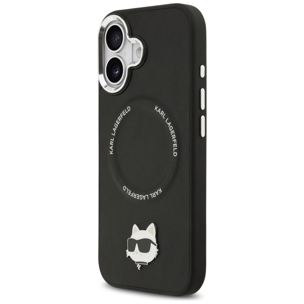 MagSafe Case for Apple iPhone 17, Karl Lagerfeld, Choupette Pin, Black