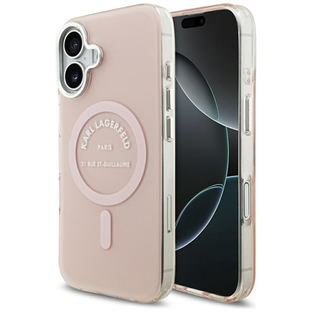 MagSafe-skal för Apple iPhone 17, Karl Lagerfeld, IML Logo RSG, Rosa