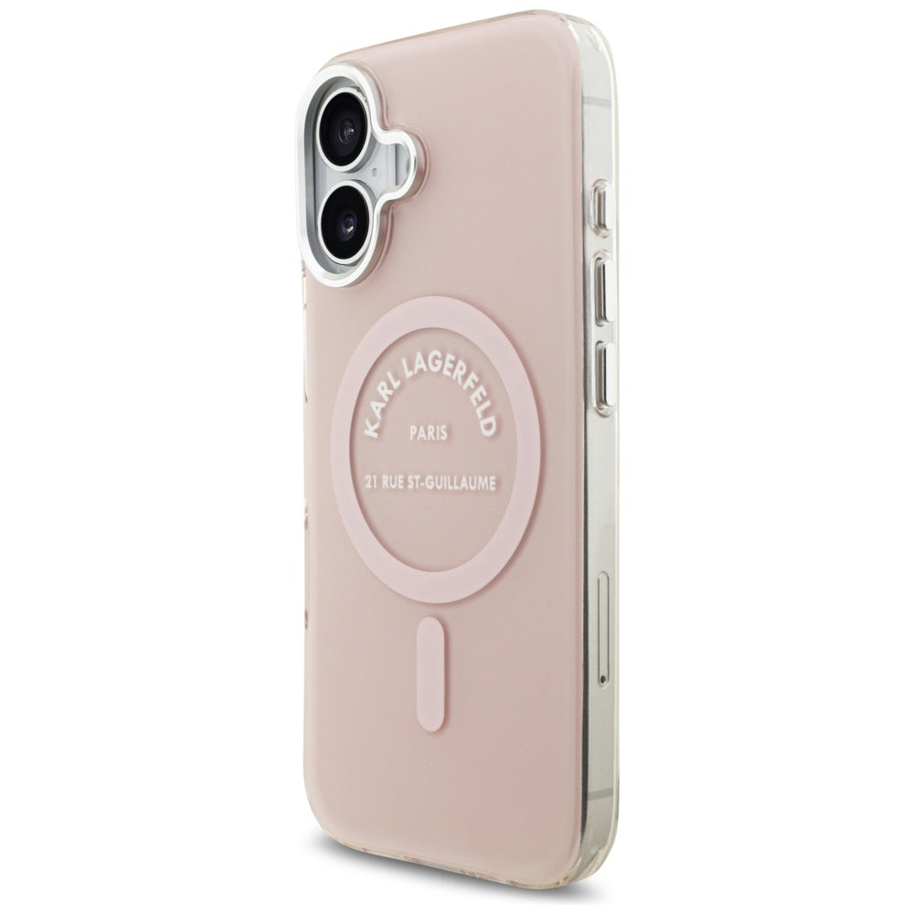 MagSafe-skal för Apple iPhone 17, Karl Lagerfeld, IML Logo RSG, Rosa