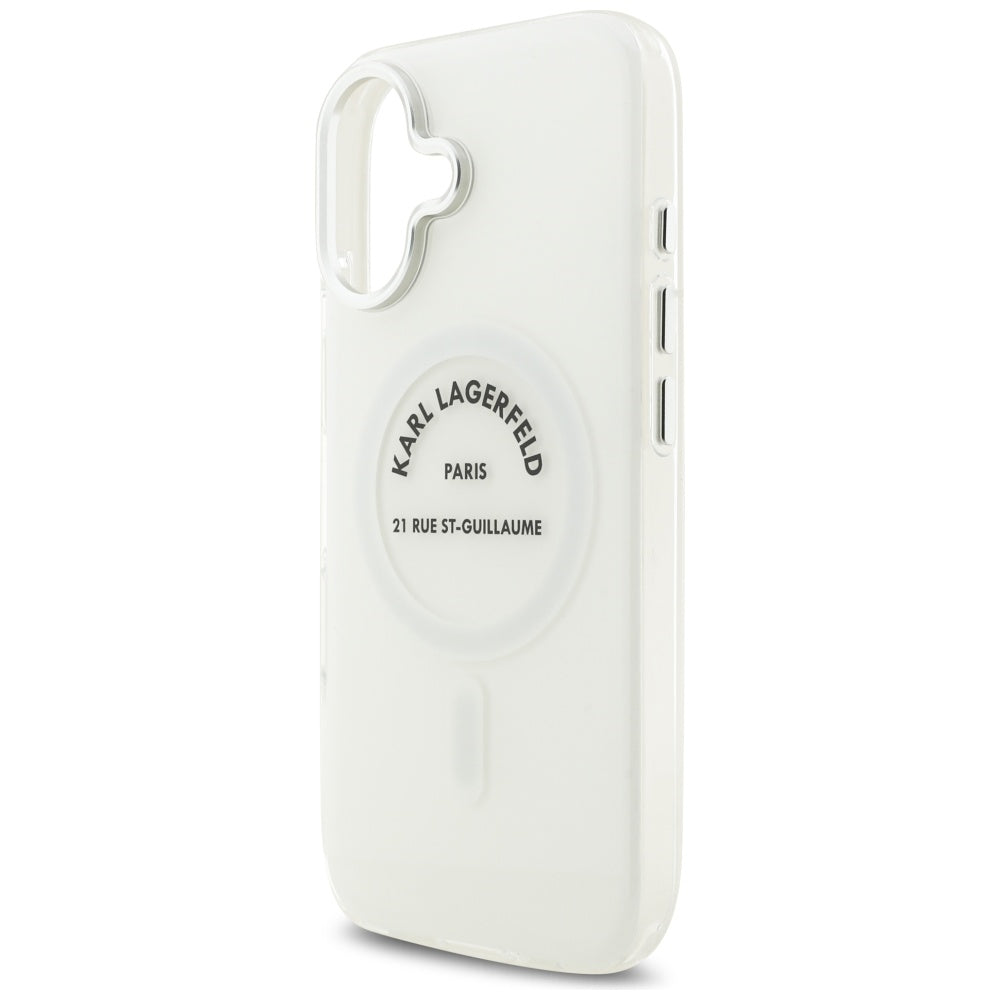 MagSafe-skal för Apple iPhone 17, Karl Lagerfeld, IML Logo RSG, Transparent
