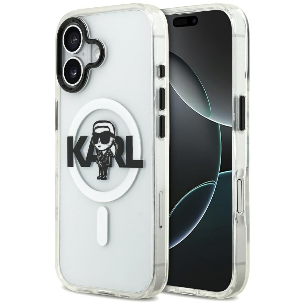 MagSafe-skal för Apple iPhone 17, Karl Lagerfeld, IML Sketch Logo Karl, Transparent
