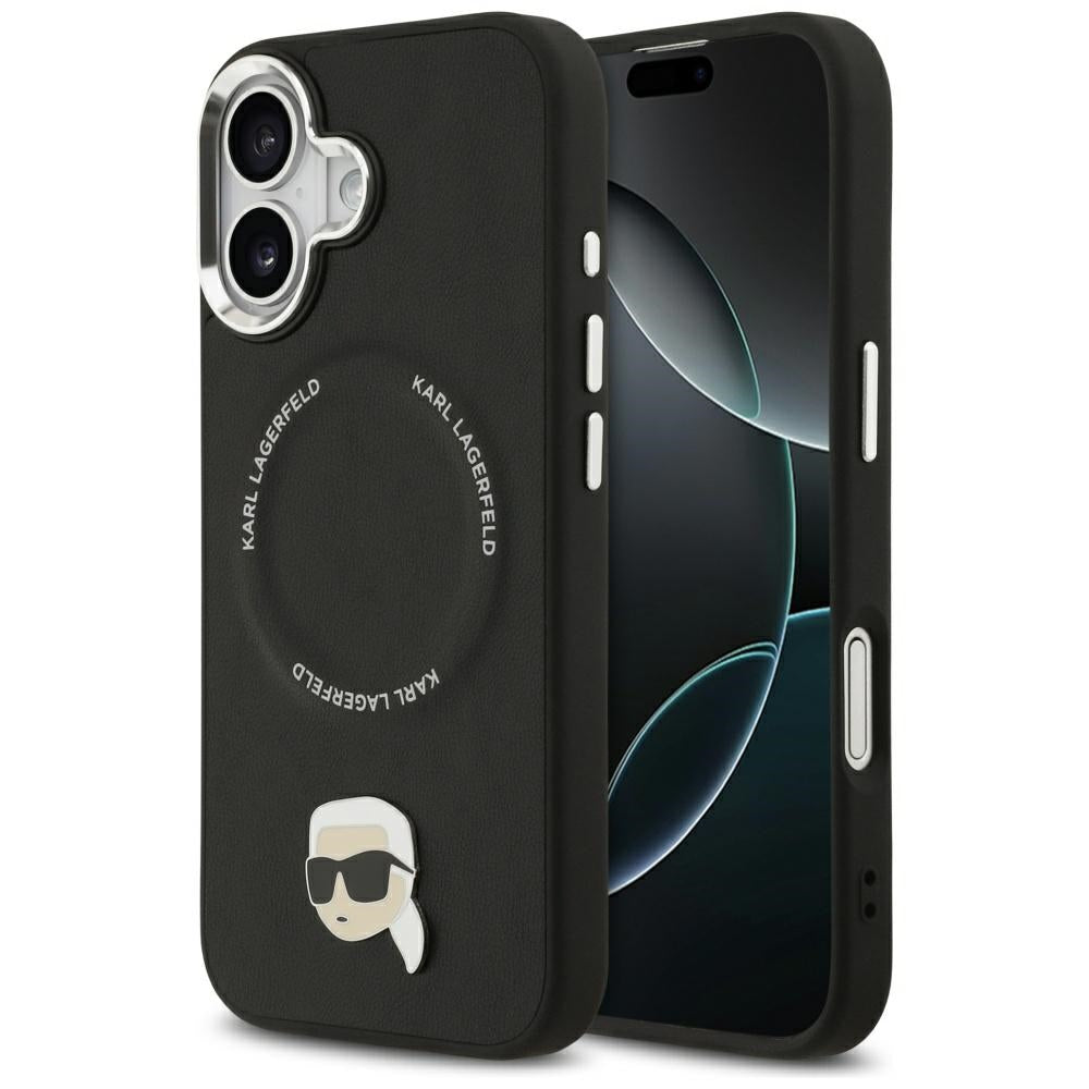 MagSafe Case for Apple iPhone 17, Karl Lagerfeld, Karl Pin, Black