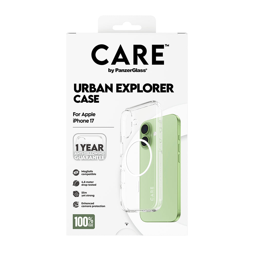 MagSafe-skal för Apple iPhone 17, PanzerGlass, Care Urban Explorer, Transparent Vit