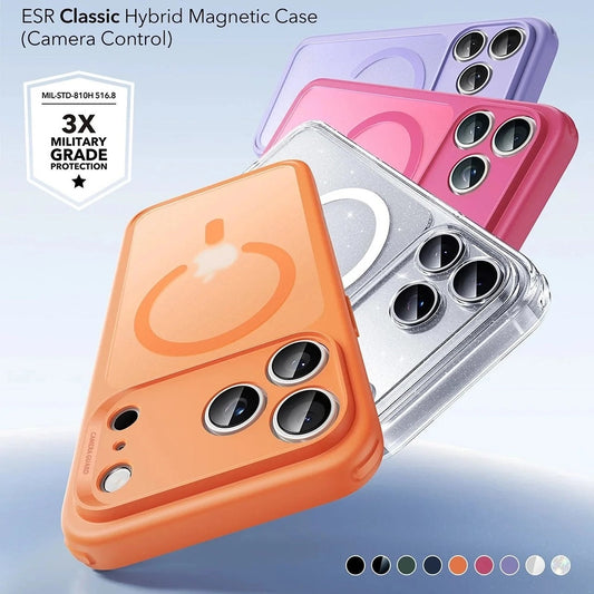 MagSafe-skal för Apple iPhone 17 Pro, ESR, Classic Hybrid, Satin Orange