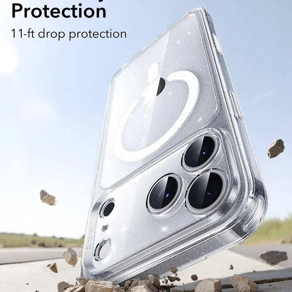 MagSafe-skal för Apple iPhone 17 Pro, ESR, Classic Hybrid Shimmer, Transparent
