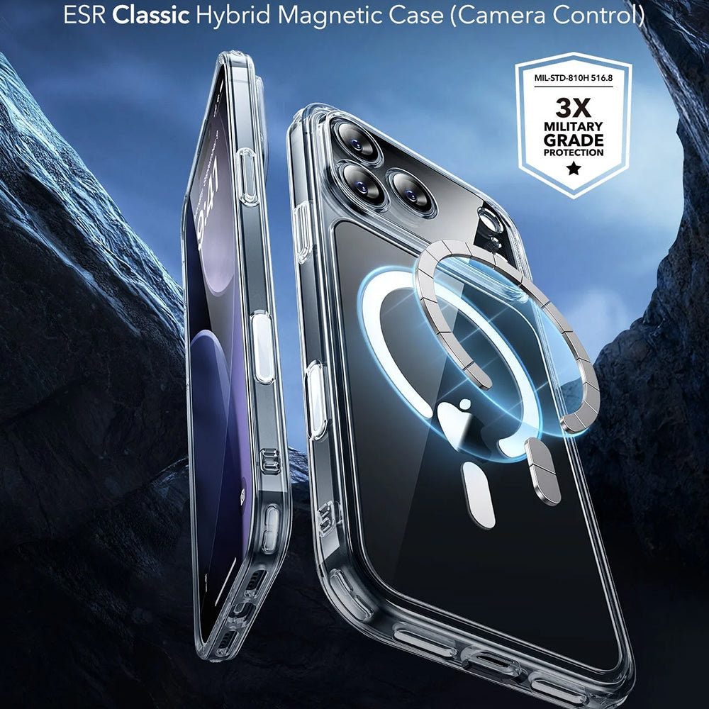 MagSafe-skal för Apple iPhone 17 Pro, ESR, Classic Hybrid, Transparent