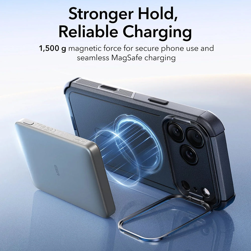 MagSafe-skal för Apple iPhone 17 Pro, ESR, Cyber Armor Kickstand, Svart