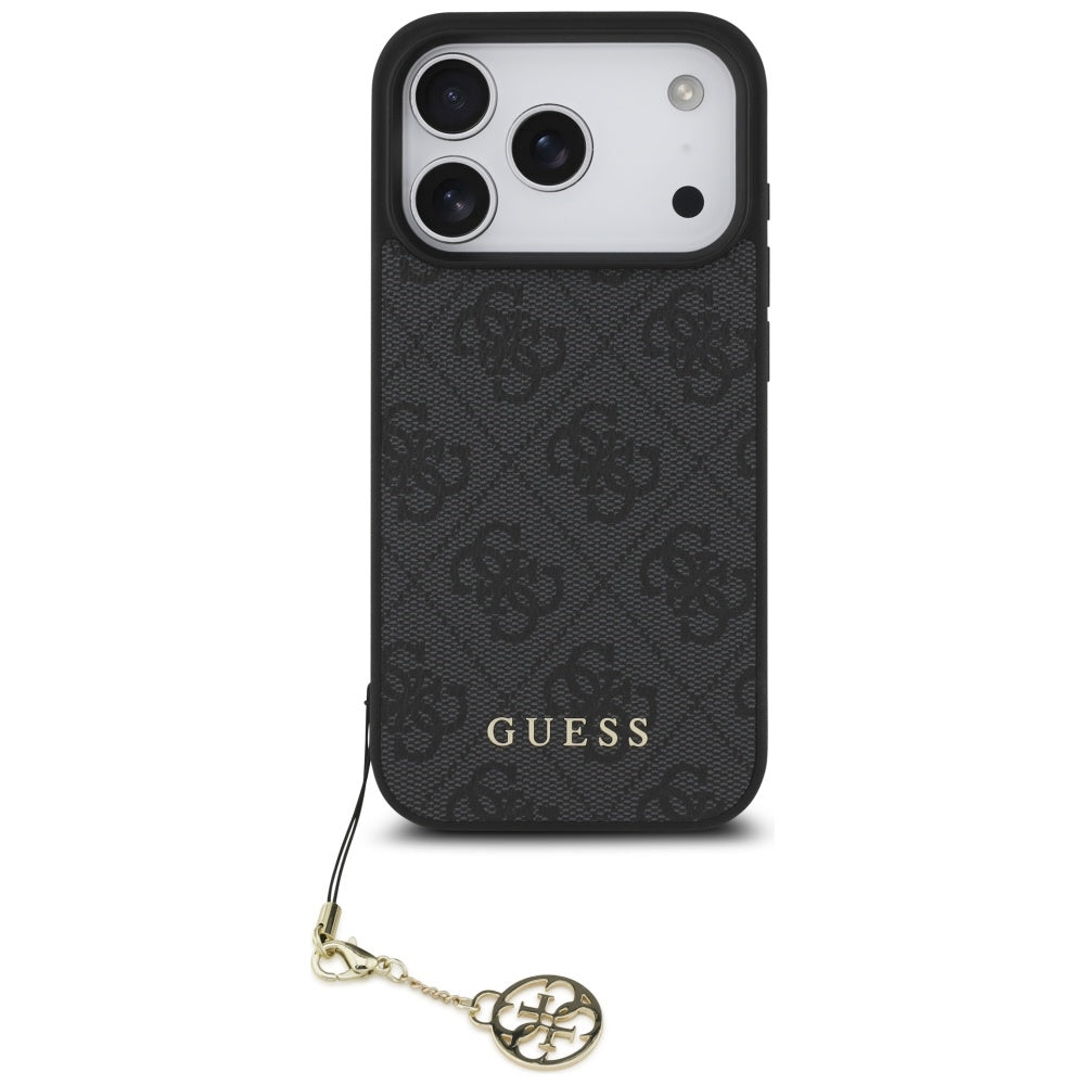 MagSafe-fodral för Apple iPhone 17 Pro, Guess, 4G Charm Cradle, Svart