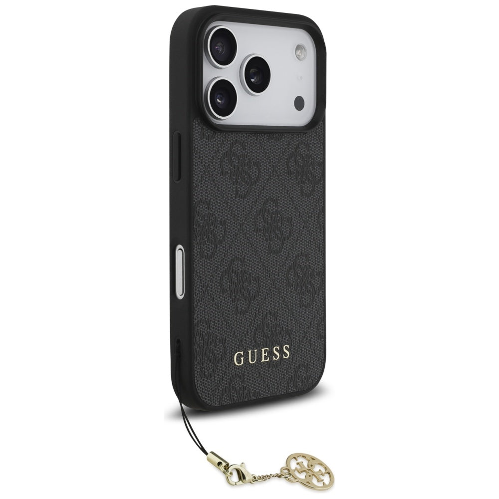 MagSafe-fodral för Apple iPhone 17 Pro, Guess, 4G Charm Cradle, Svart