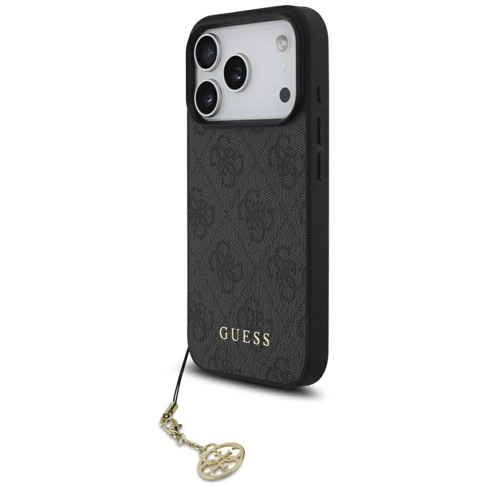 MagSafe-fodral för Apple iPhone 17 Pro, Guess, 4G Charm Cradle, Svart
