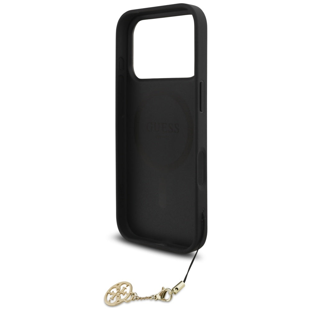 MagSafe-fodral för Apple iPhone 17 Pro, Guess, 4G Charm Cradle, Svart