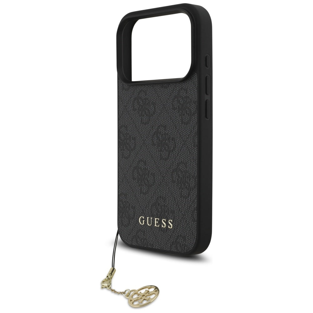MagSafe-fodral för Apple iPhone 17 Pro, Guess, 4G Charm Cradle, Svart