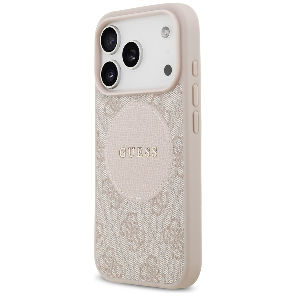MagSafe-skal för Apple iPhone 17 Pro, Guess, 4G Circle Classic Logo, Rosa
