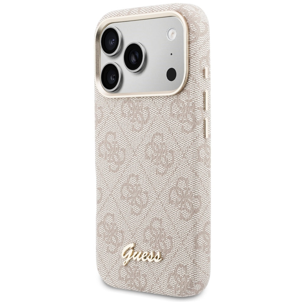 MagSafe-skal för Apple iPhone 17 Pro, Guess, 4G Script Logo, Rosa