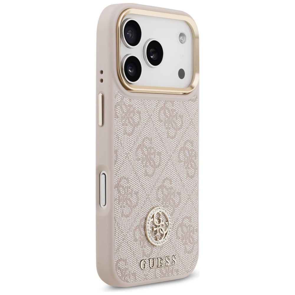 MagSafe-skal för Apple iPhone 17 Pro, Guess, 4G Strass Logo, Rosa
