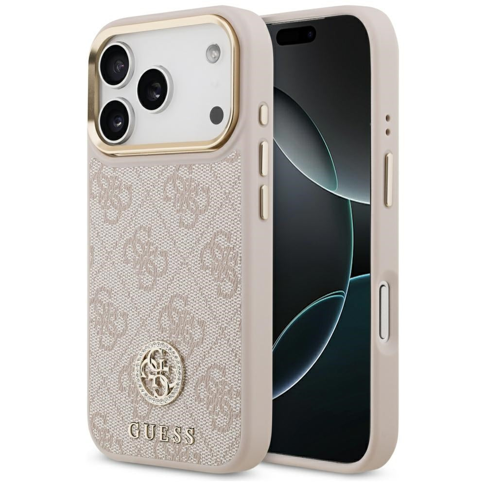 MagSafe-skal för Apple iPhone 17 Pro, Guess, 4G Strass Logo, Rosa